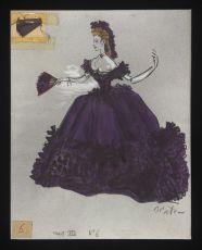 Cecil Beaton's sketch for Traviata